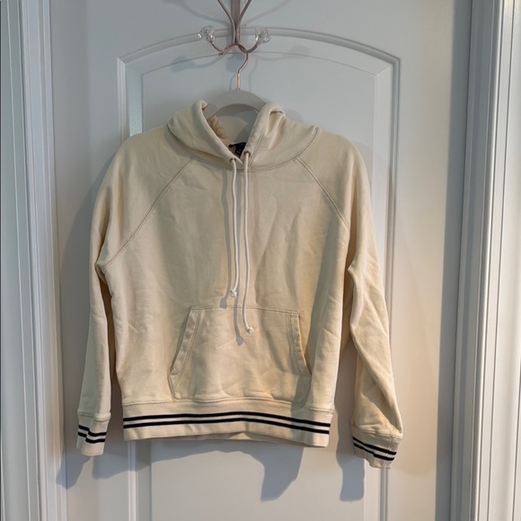 Cream Hooded Men's Sweater - Picture 1 of 1